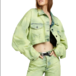 Fused Mint Green Denim Jacket
