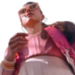 Margaret Qualley Pink Bomber Jacket