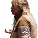 Women’s 2025 White And Brown Parachute Jacket