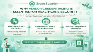 Vendor Credentialing system ensuring safer healthcare through strengthened compliance, real-time screening, and secure access control for vendors and visitors entering medical facilities.