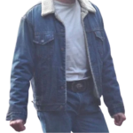 Hugh Jackman Blue Shearling Jacket