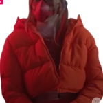 Womens Stylish 2024 Orange Puffer Jacket