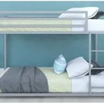 Twin over size Modern Low Height Silver Grey Metal Bunk Bed